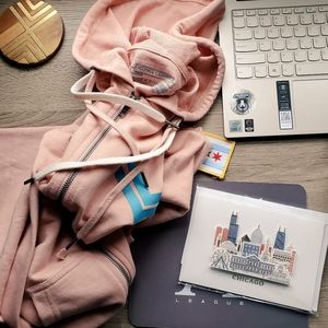 Terry Cloth Loopback Full Zip Hooded Sweater